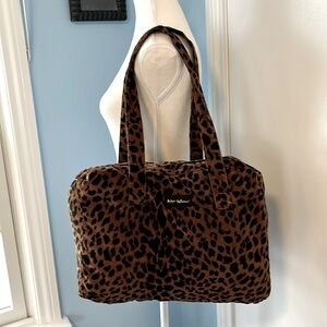 BETSEY JOHNSON Vintage Zip Tote Leopard Print